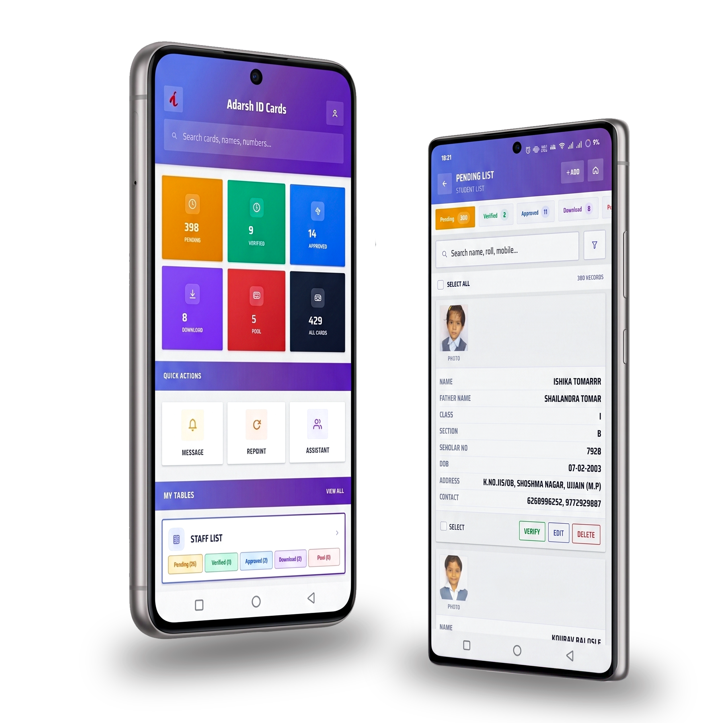 Adarsh App Mockups